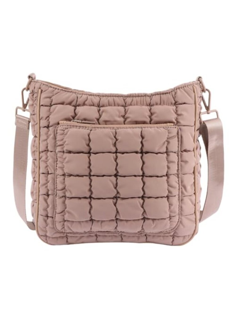 Quilted Puffer Crossbody Bag Lightweight Nylon Women Everyday Purse